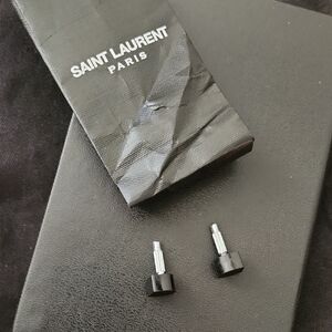 Saint Laurent Black  Heel Tips